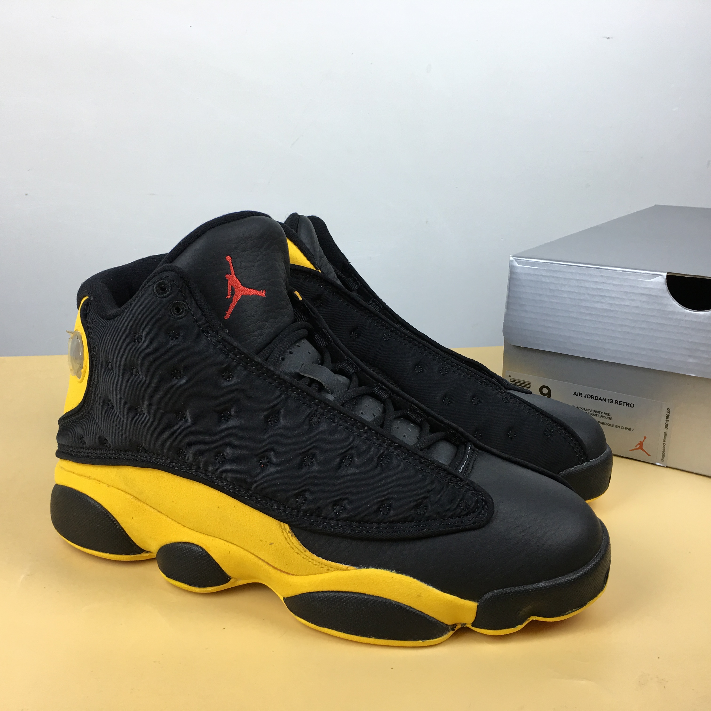 Air Jordan 13 Melo Class of 2003 Black Yellow Red Shoes